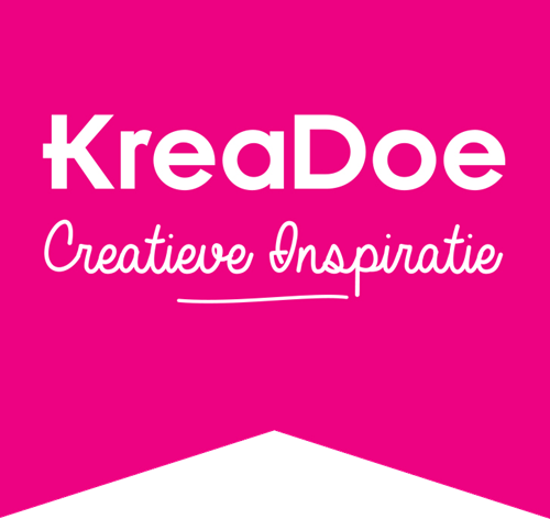 Het logo van de Kreadoe beurs met de slogan: Kreadoe, creatieve inspiratie
